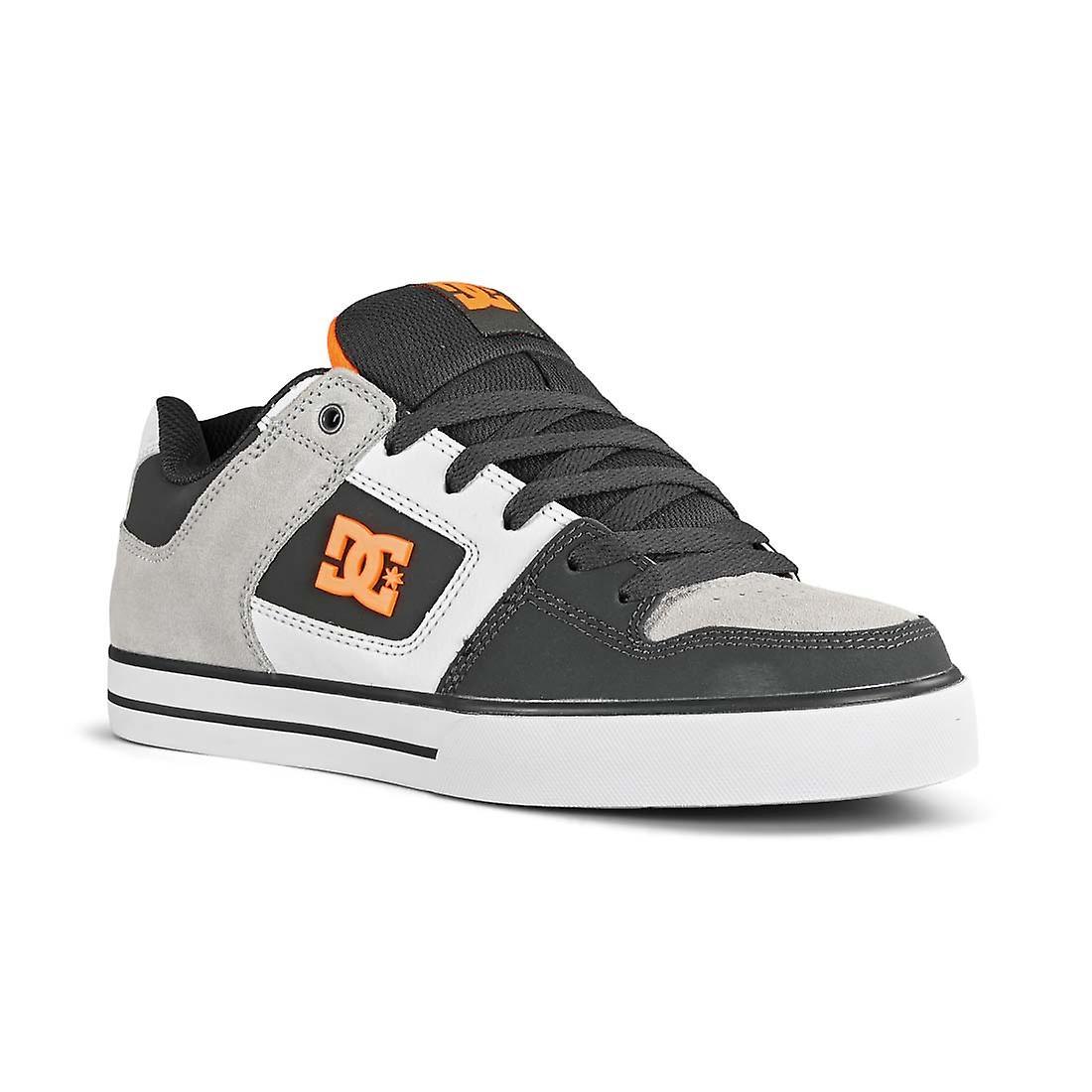 DC Shoes DC Pure Skate Shoes - Dark Grey/Orange UK 9 / EU 43