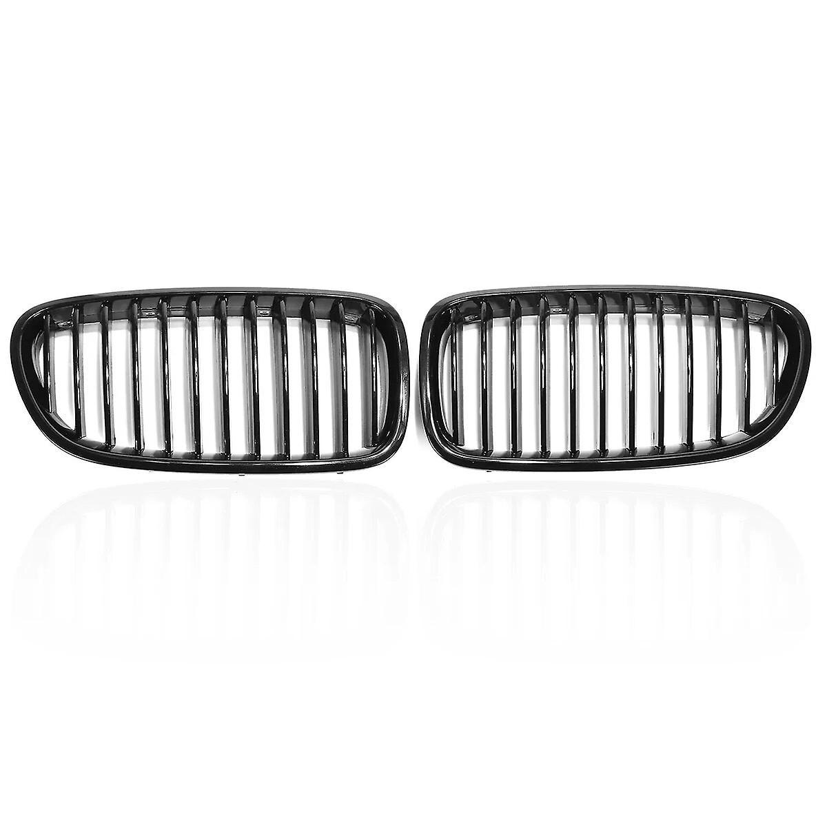 Scitoo Pair Gloss Black Front Kidney 12 Slats Grill Grille For Bmw 5 Series F10 F11 F18 520i 523i 525i 530i 2010-2017 Racing Grilles Glossy Black