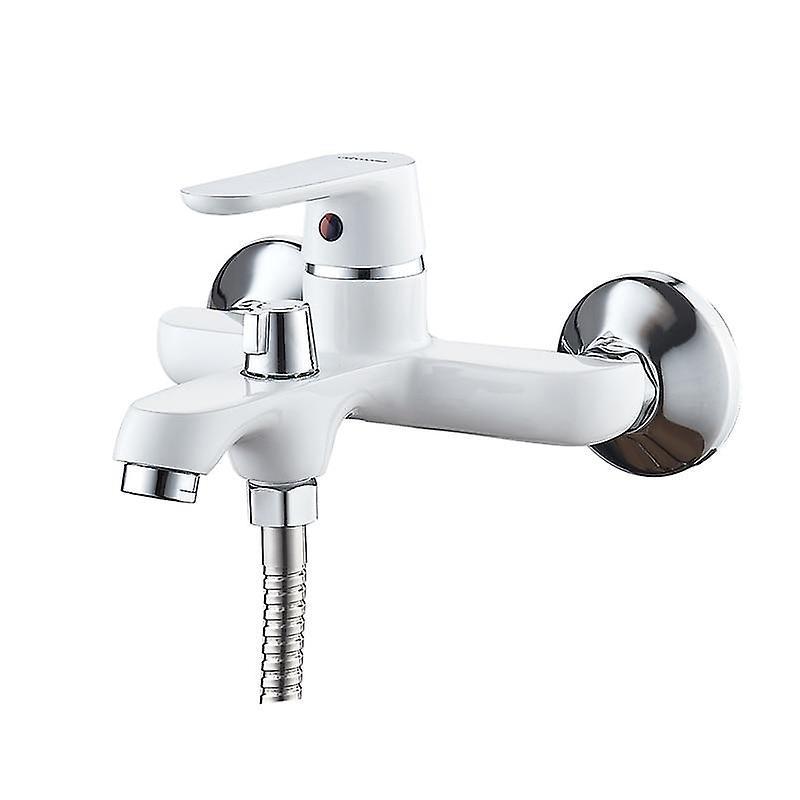 Slowmoose Classic Colorful Bathtub Faucet Shower Set White