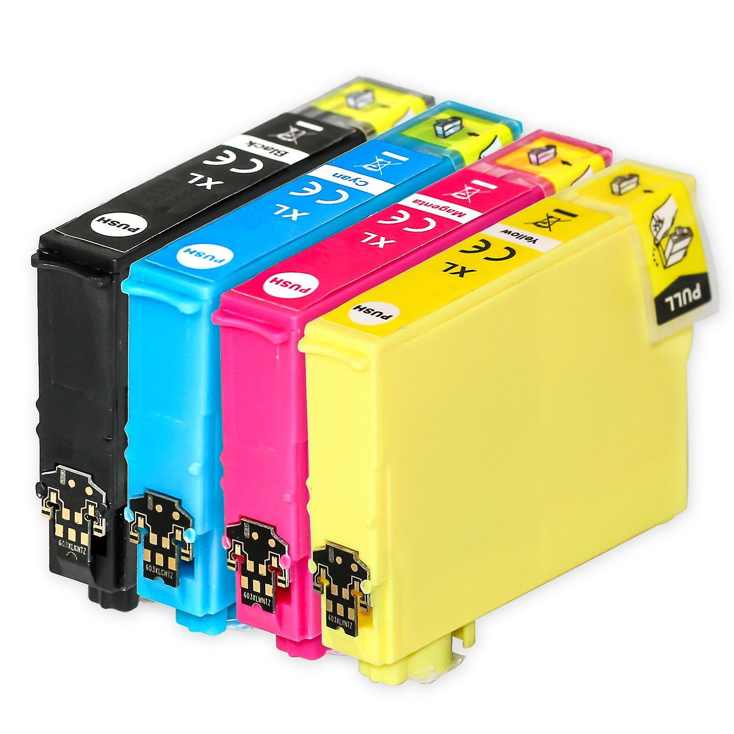 1 Set of 4 Ink Cartridges to replace Epson 603XL Compatible/non-OEM from Go Inks (4 Inks) Black/Cyan/Magenta