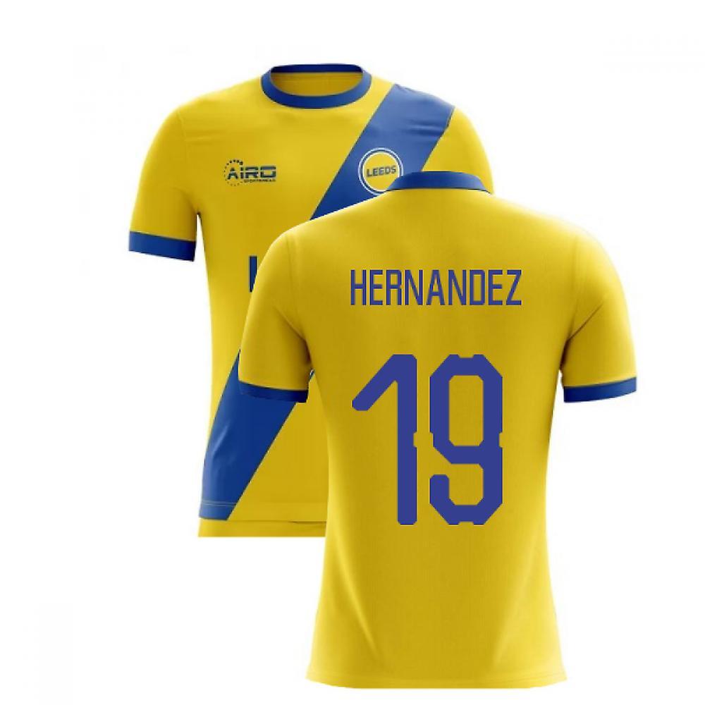 Airo Sportswear 2023-2024 Leeds Away Concept Football Shirt (Hernandez 19) Yellow Medium 38-40 inch Chest (96-104cm)