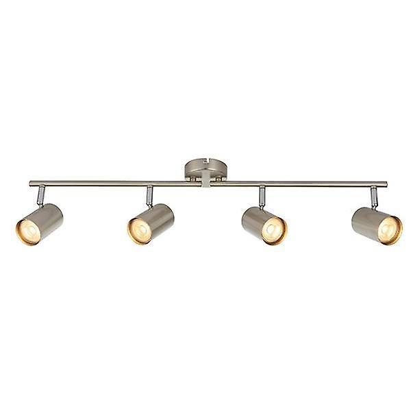 Saxby Lighting Arezzo 4 Light Spotlight Bar Satin Chrome Effect, Chrome Plate, GU10