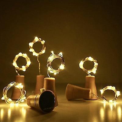 Slowmoose Solar Powered Wine Bottle Lights, Christmas Cork Fairy Led Copper Wire Warm White 2m 20leds