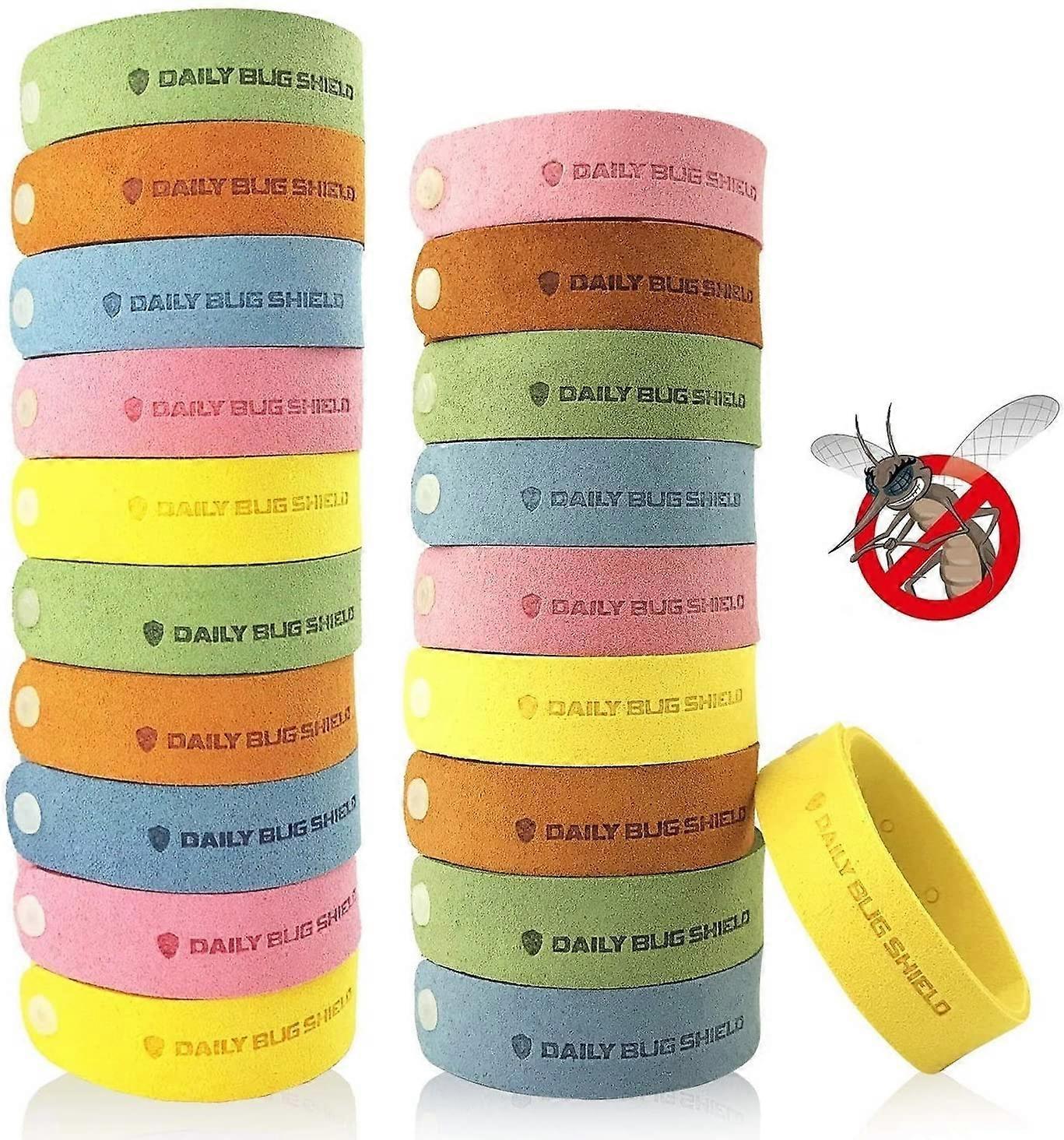 Tinor Mosquito Repellent Bracelet 20 Pack DEET-Free Insect Repellent Band Safe Waterproof Bug Repellent Wristband