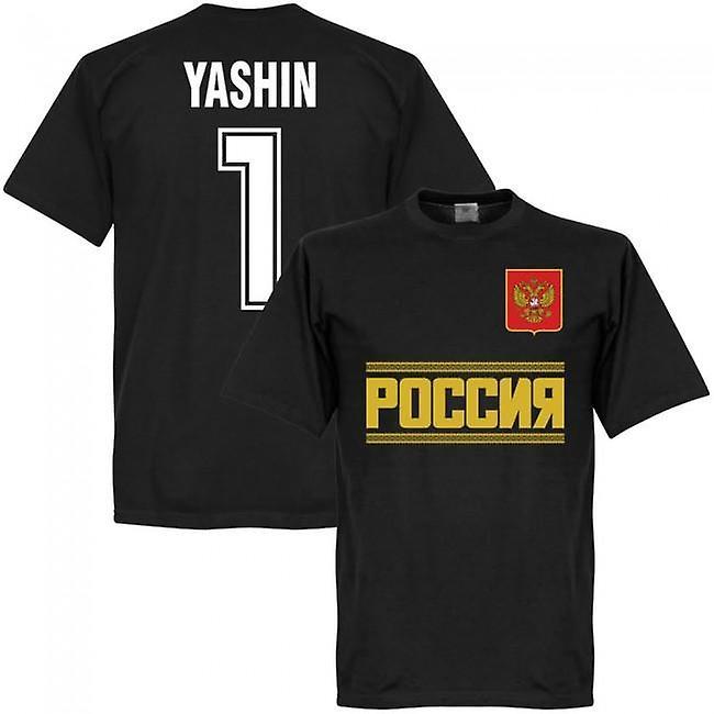 Soccer Tees Russia Team Yashin T-Shirt - Black M