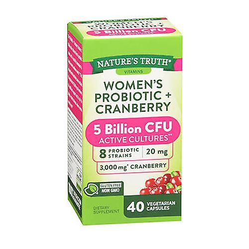 Nature's Truth Women's Probiotic + Cranberry Vegetarian Capsules, 40 Tabs (Pack of 1)