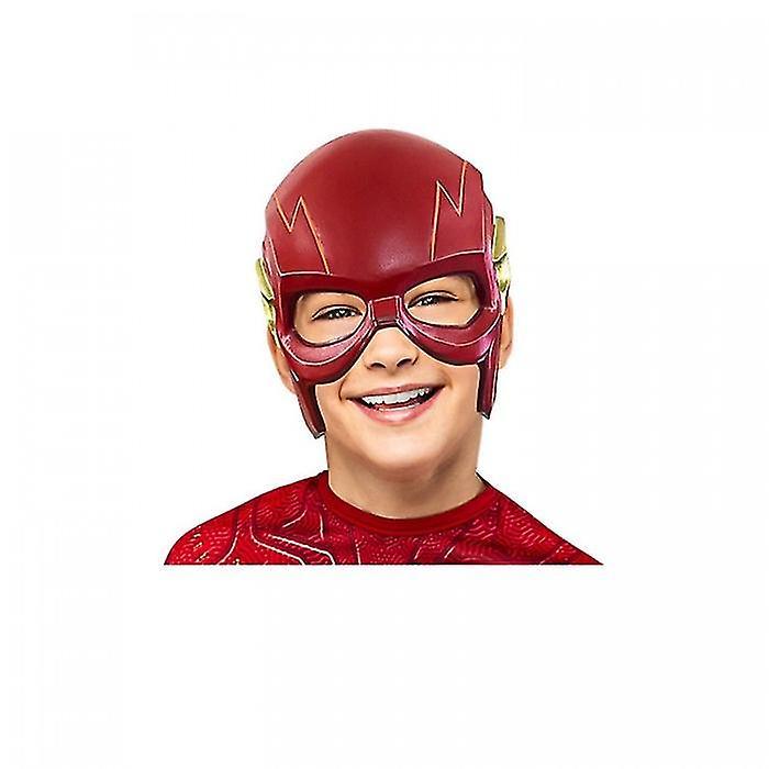 Flash Childrens/Kids 1/2 Mask Red/Gold One Size