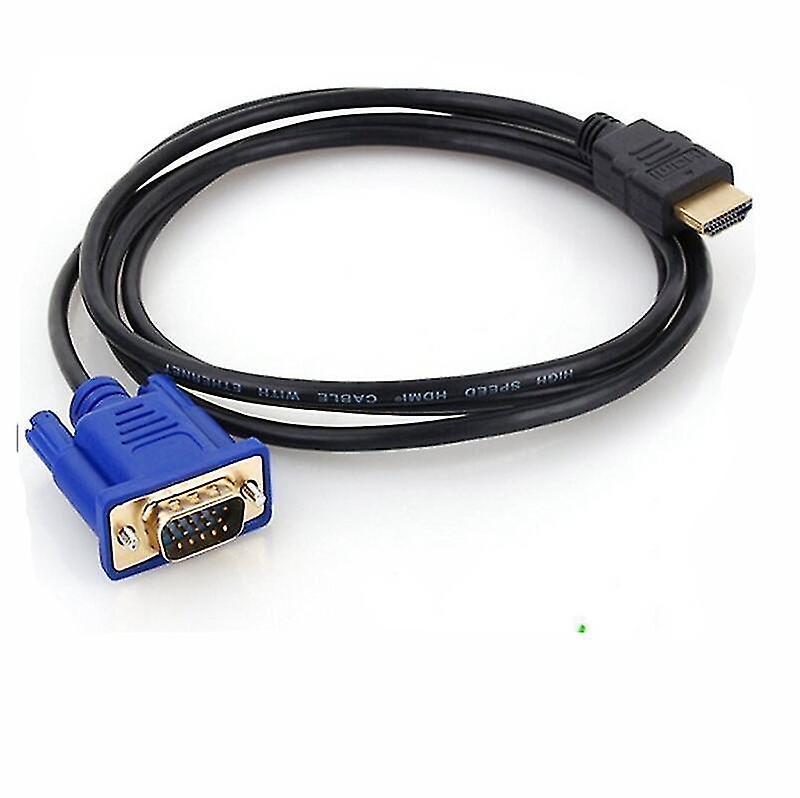 Bean Hdmi To Vga Adapter Cable Vga To Hdmi Adapter D-sub To Hdmi Monitor 15 Pin Adapter To Hdmi Male To Vga Male Connector Cord Transmitter One Way...