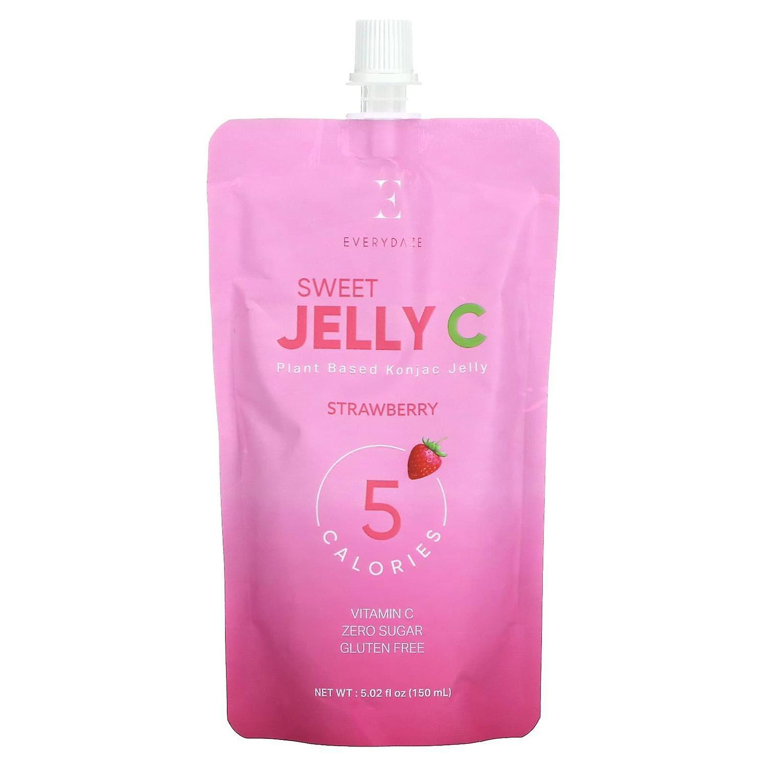 Everydaze, Sweet Jelly C, Plant Based Konjac Jelly Drink, Strawberry, 5.02 fl oz (150 ml)