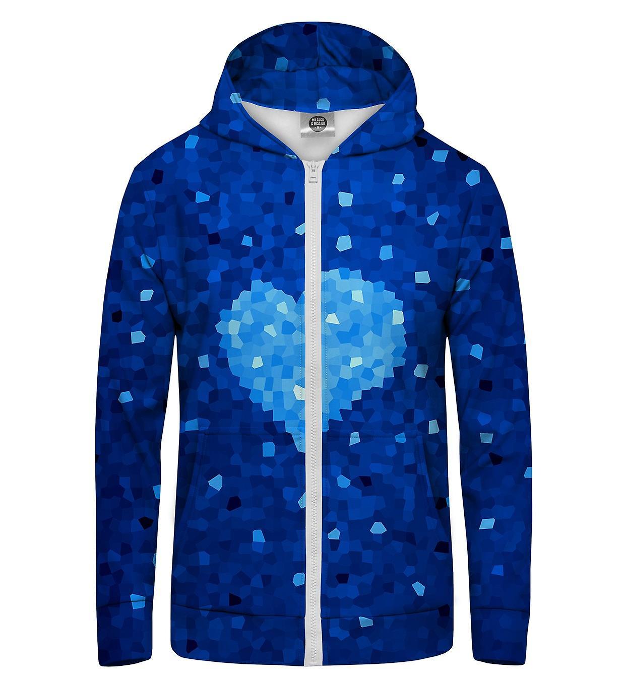 Mr Gugu & Miss Go Mr. GUGU & Miss GO Glass Heart Hoodie Kangaroo Zip Up blue M