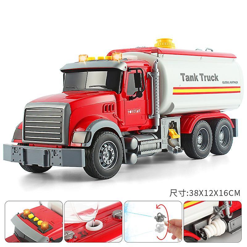 Quikhome Large tanker truck inertia engineering car big lorry children's toy car