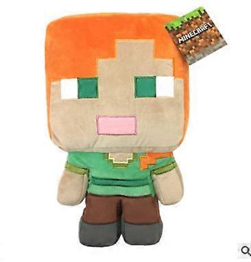 Ubiuo Minecraft Plush Stuffed Alex Pillow Buddy - Kids Super Soft Polyester Microfiber, 16 inch (Official Product)