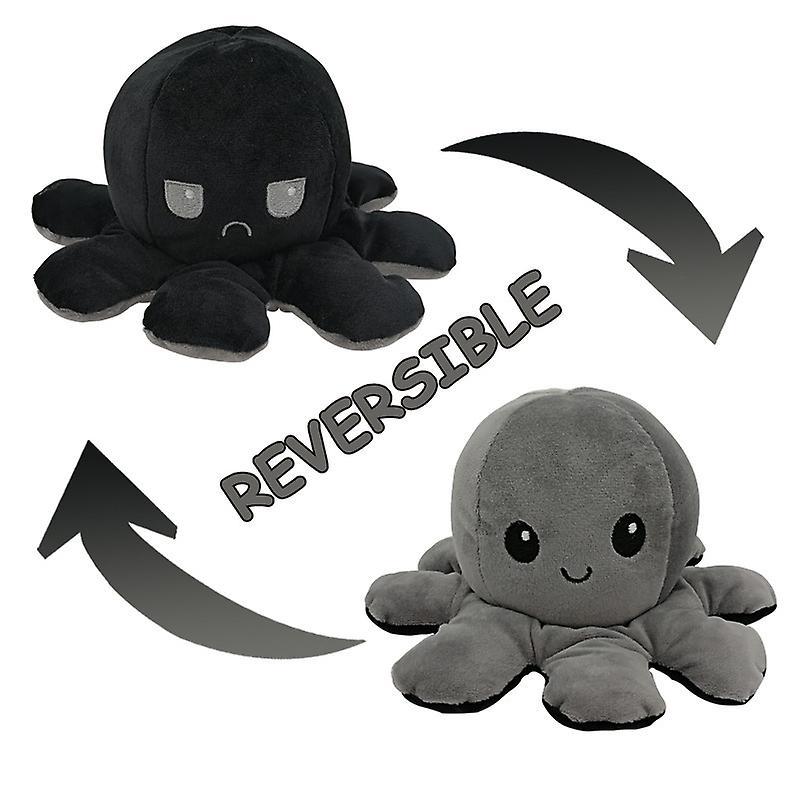 JUSCH Cute Octopus Reversible Plush Double-sided Flip Octopus Soft Toys Mood Octopus Plush Stuffed Animals Doll Creative Toy Gifts For Kids Girls Boys