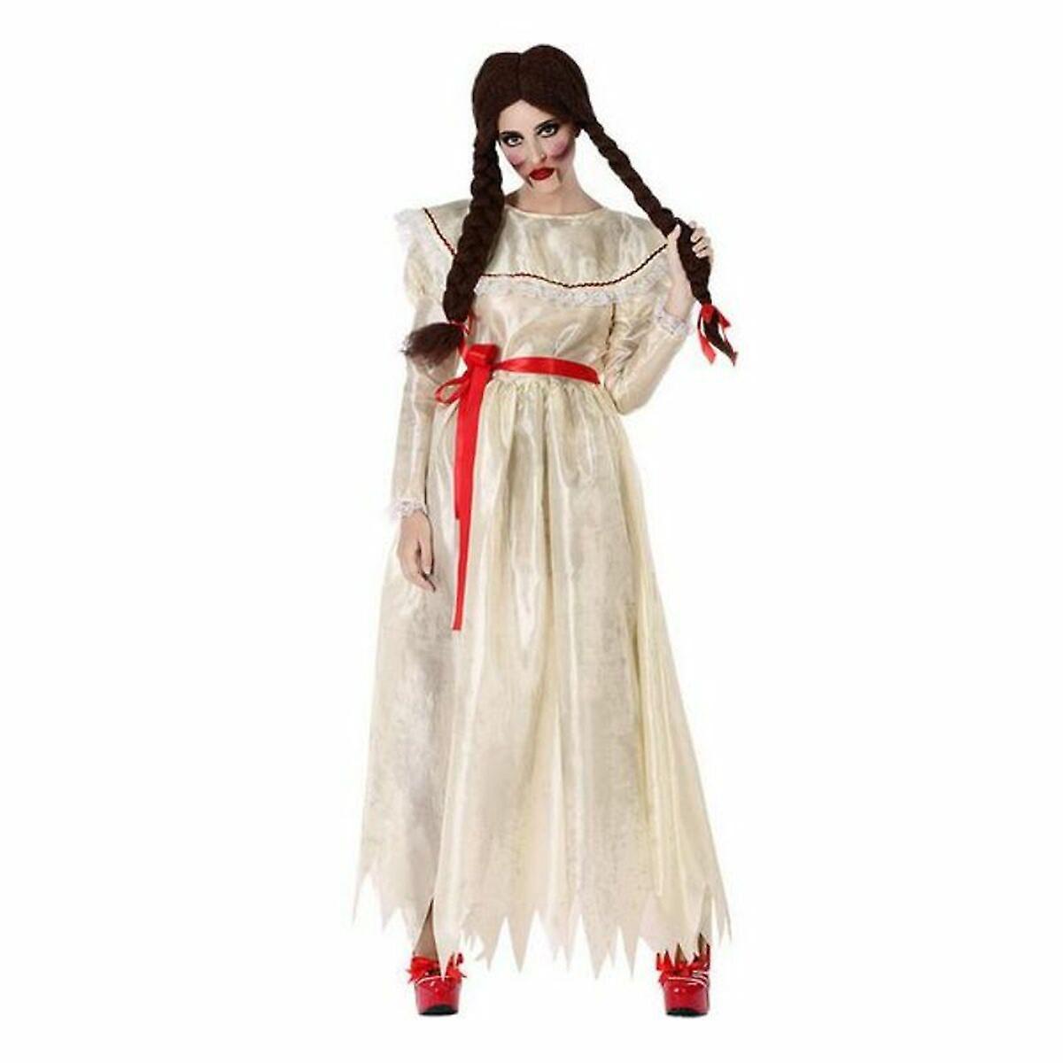 BigBuy Carnival Costume for Adults Possessed girl White (1 Pcs) XL