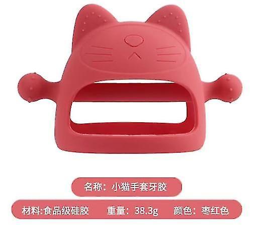 Tianzun Baby Teething Toy,silicone Cat Mitten Baby Teether For Babies 3+ Months, Baby Chew Toys For Sucking Needs  For Soothing Teething Pain Relie...