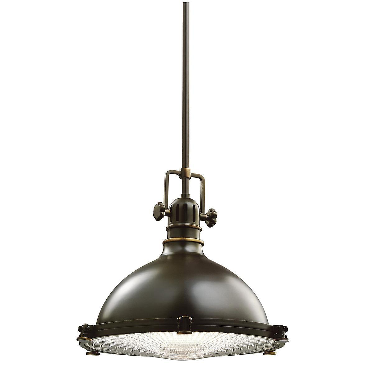 Elstead Lighting Hatteras Bay 1 Light  Medium Dome Ceiling Pendant Olde Bronze, E27