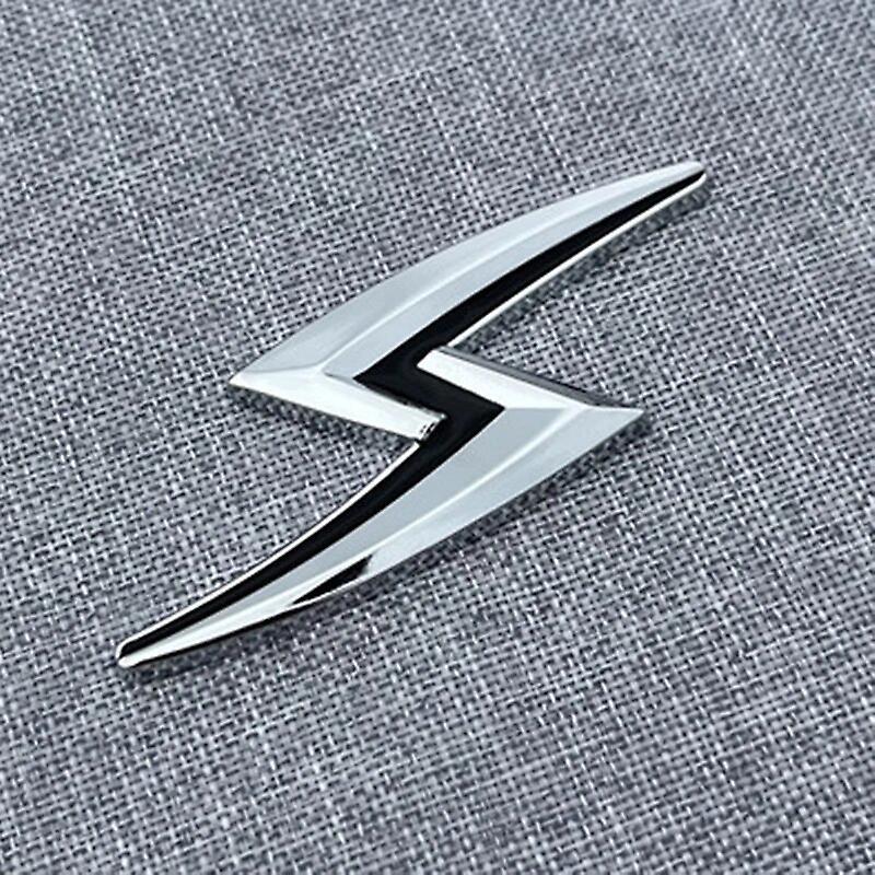 Hikig 1pcs 3d Metal S Lightning Logo Emblem Badge Trunk Decal Front Grille Chrome Car Stickers For Nissan Silvia S15 S14 S13 S12 S110 Silver Black