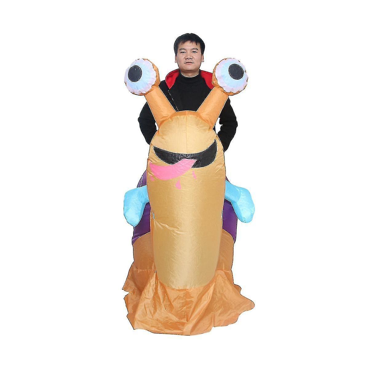 Sszfv Simbok Party Inflatable Costume Cycling Snail Funny Blow Up Suit Party Clothing For Adult