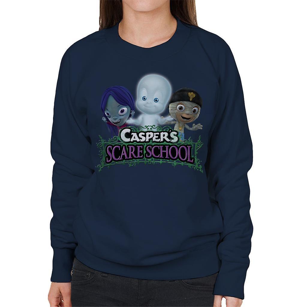 Casper The Friendly Ghost Scare School Women's Sweatshirt Navy Blue Large