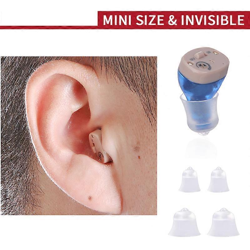 Arysiedder Rechargeable Hearing Aid Mini Invisible Digital cic Adjustable Tone Sound Amplifier Portable Deaf Elderly digital Hearing Aids left ear ...