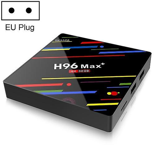 Funspace H96 Max+ 4k Ultra Hd Full Hd Media Player Smart Tv Box With Remote Controller, Android 9.0, Rk3328 Quad-core 64bit Cortex-a53, 4gb+32gb, S...