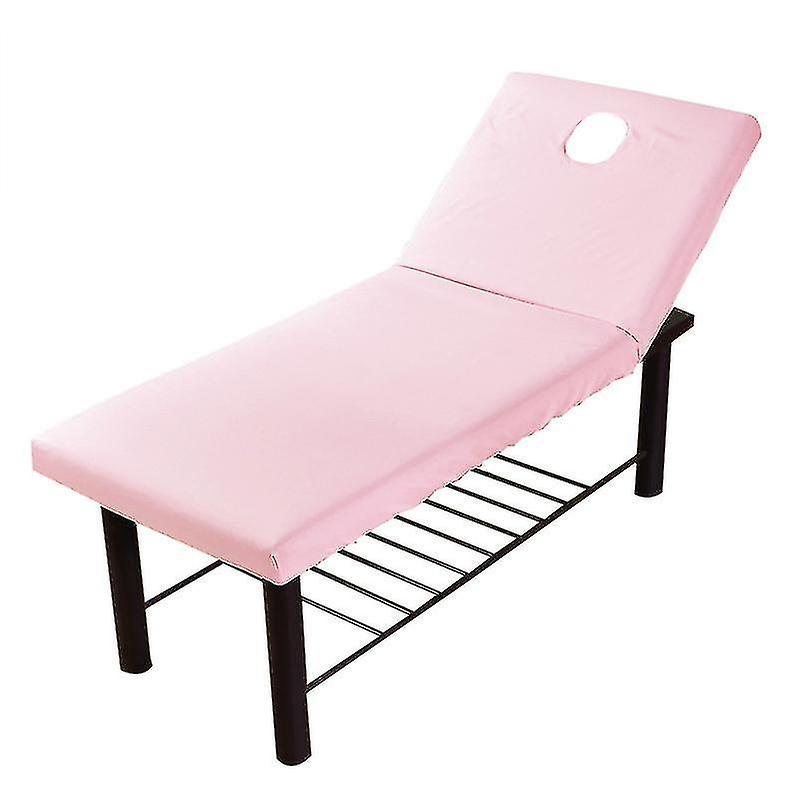 Sitabo Massage Table Bed Fitted Sheet Elastic Full Cover Rubber Band Massage Spa Treatment Bed Cover With Face Breath Hole Pink