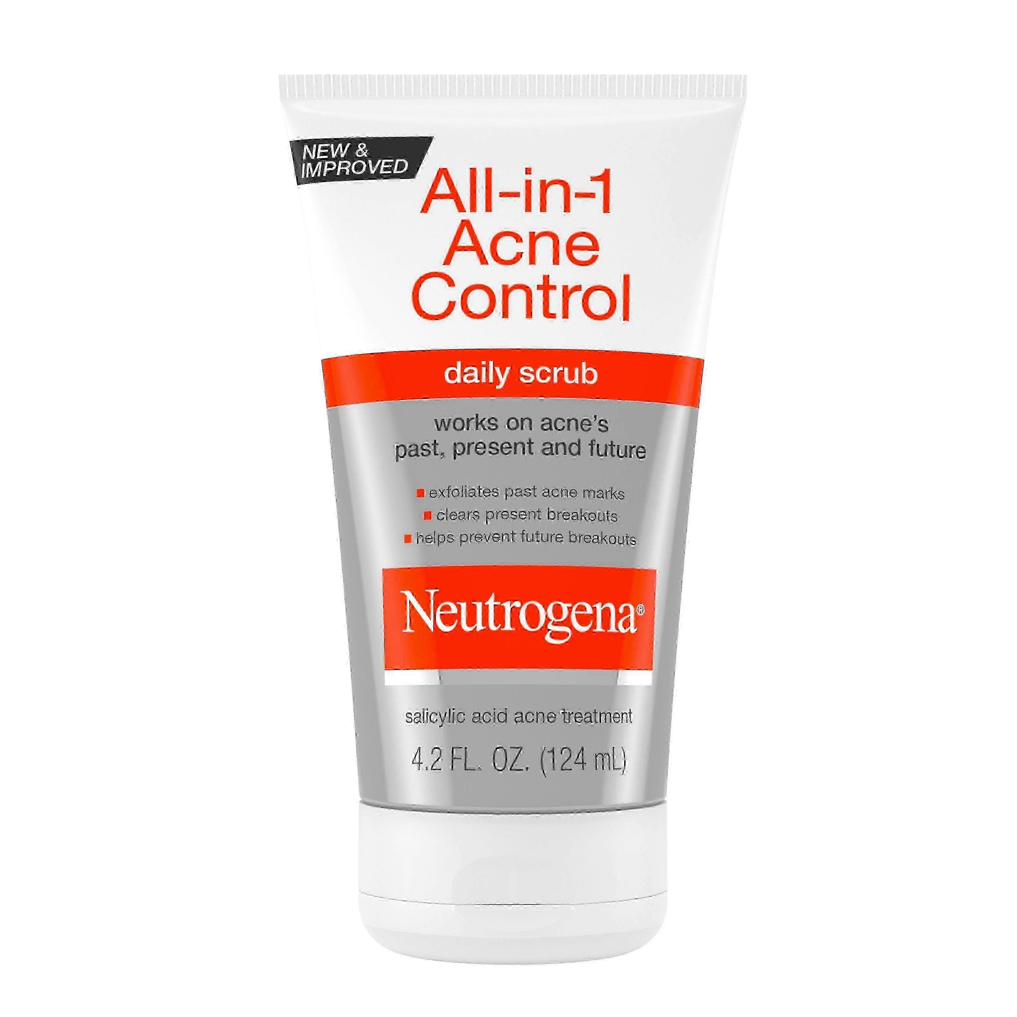 Neutrogena All-in-1 Acne Control Daily Facial Scrub, 4.2 Oz