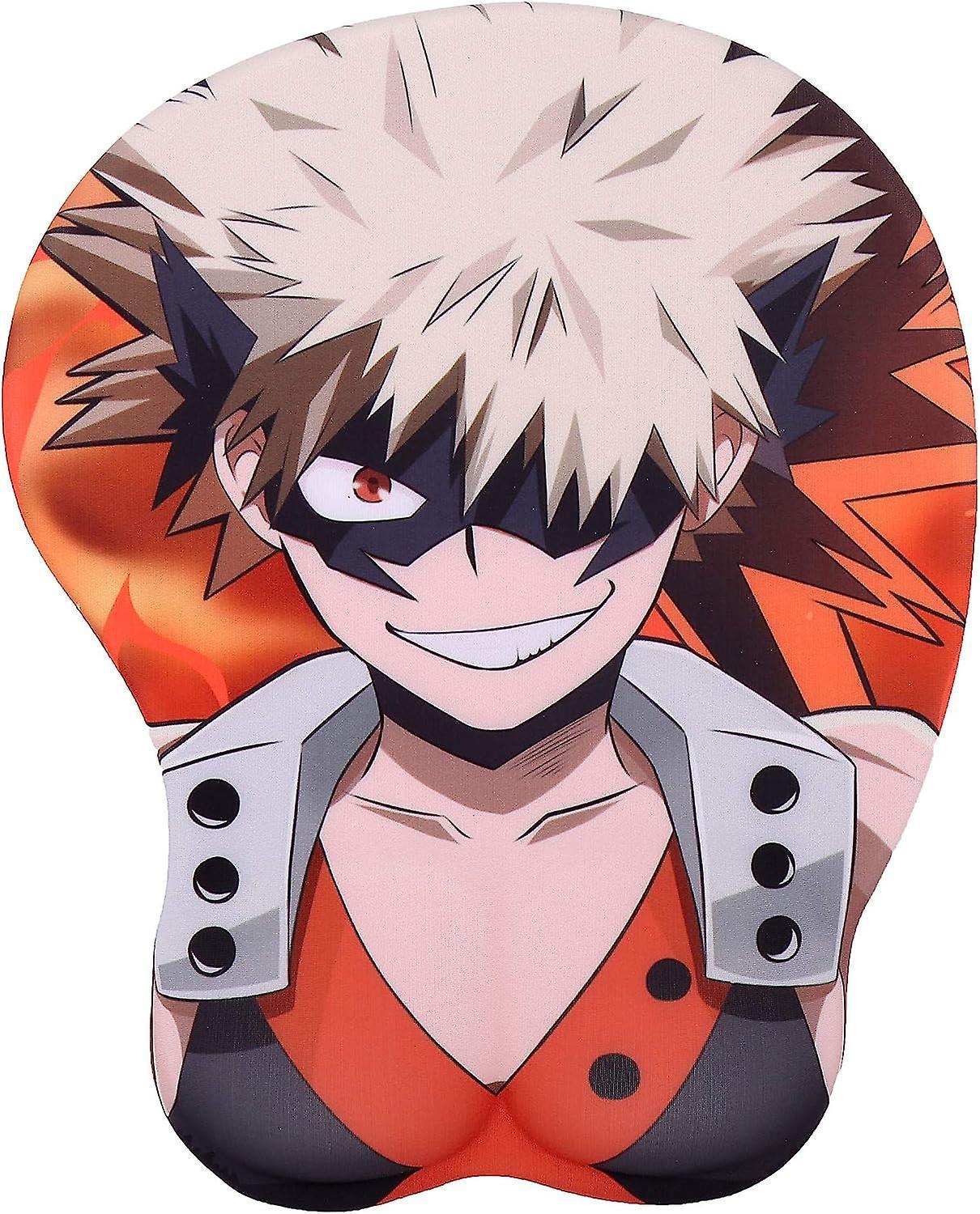 LINCMAN My Hero Academia -bakugou Katsuki Anime Mouse Pads With Wrist Rest Gaming 3d Mousepads 2way Skin (katsuki)