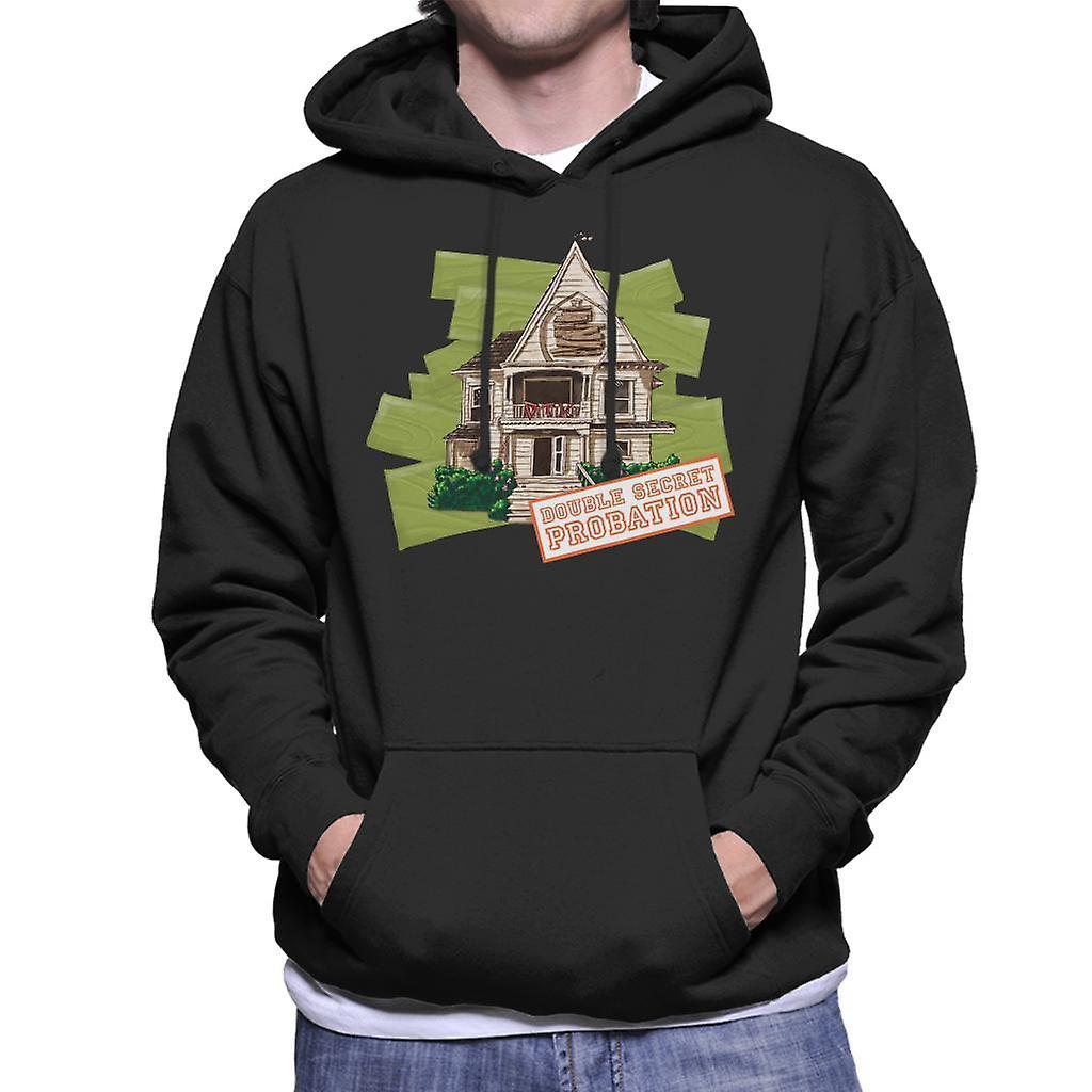 Animal House Double Secret Probation Men's Hooded Sweatshirt Black Medium