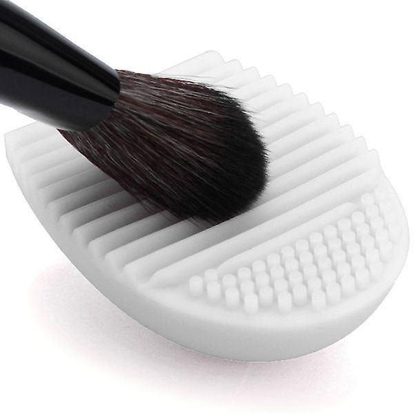 Slowmoose Personal Makeup Brush Finger Cleaner, Silicone Glove Cleaning Tool White