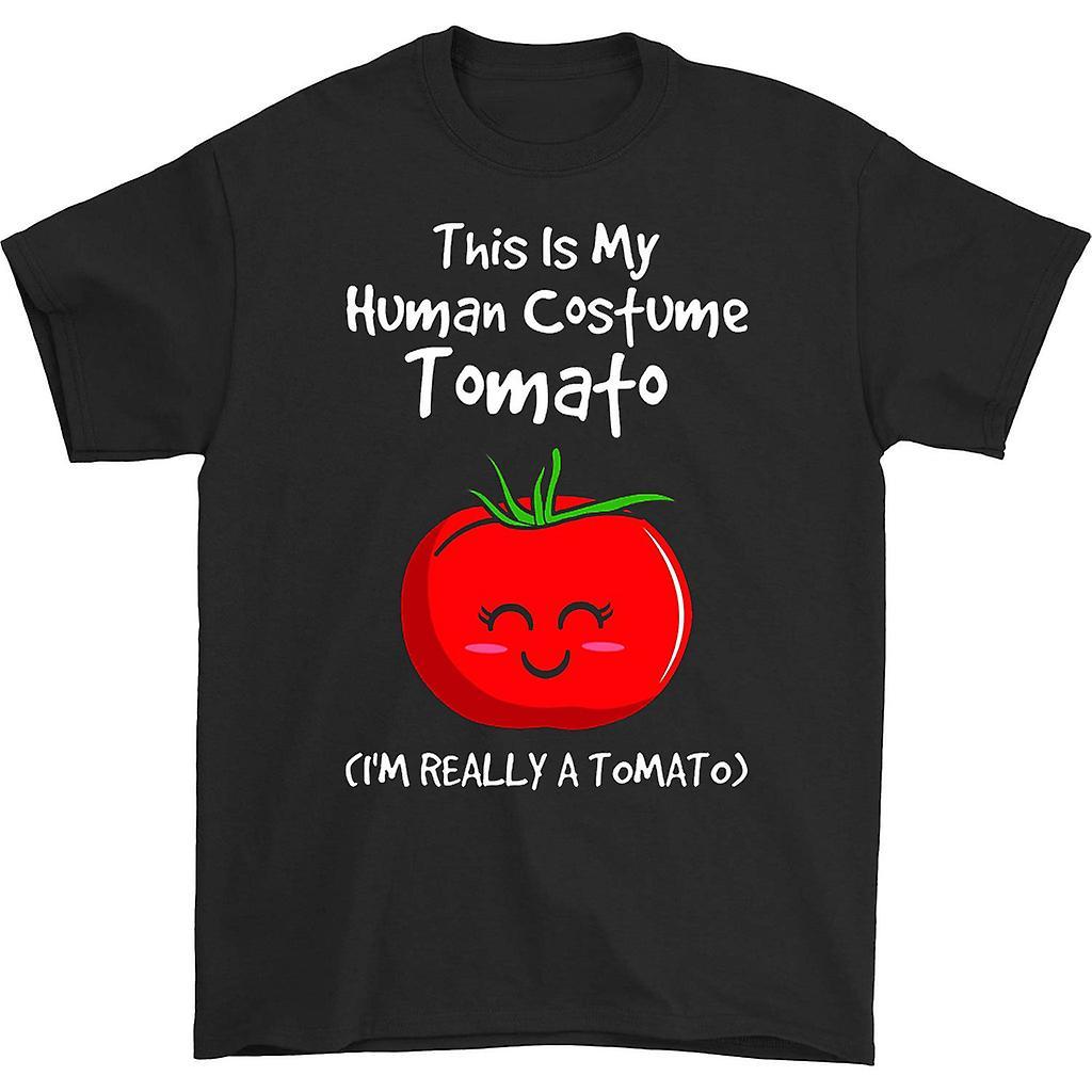 HISHARK This is my human costume tomato t-shirt black XXL