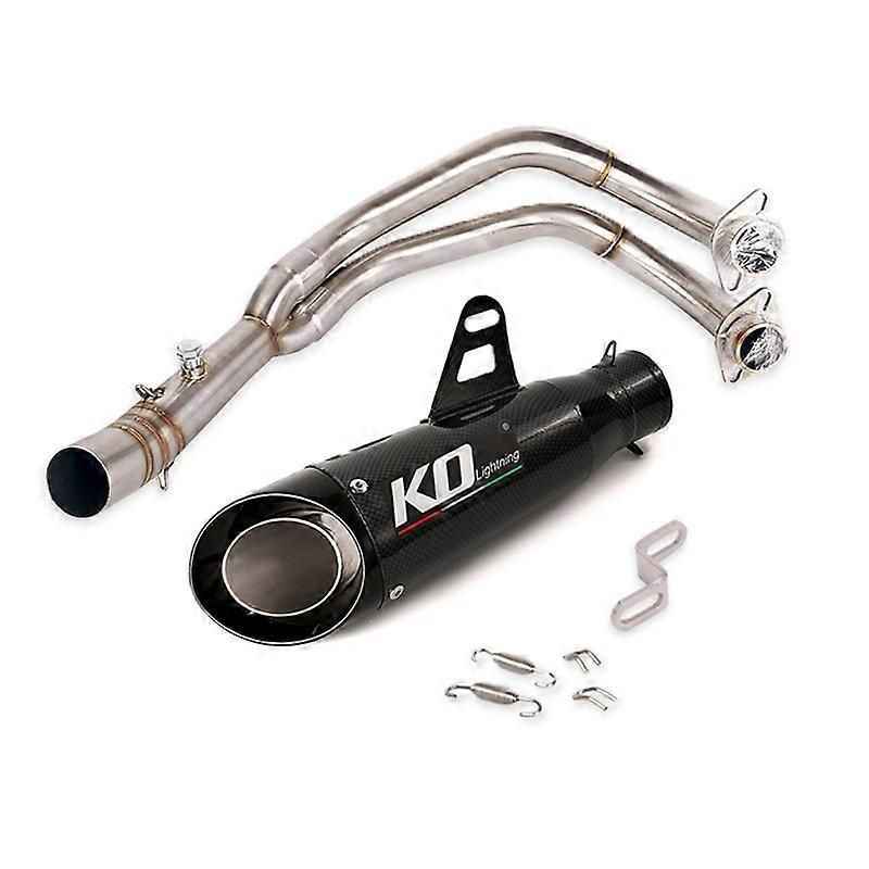 Arysiedder For Yamaha MT-07 FZ07 R7 Until 2022 Slip On Motorcycle Exhaust System 51mm Muffler Tail Pipe Mid Connect Link Stainless Steel model 4