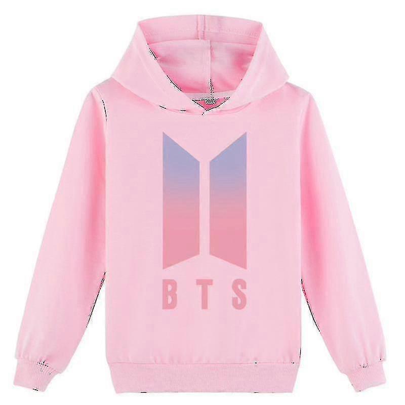 Unbrand Kpop Bts Unisex Hoodie Sweatshirt Pullover, Bts Hoodie pink 110cm