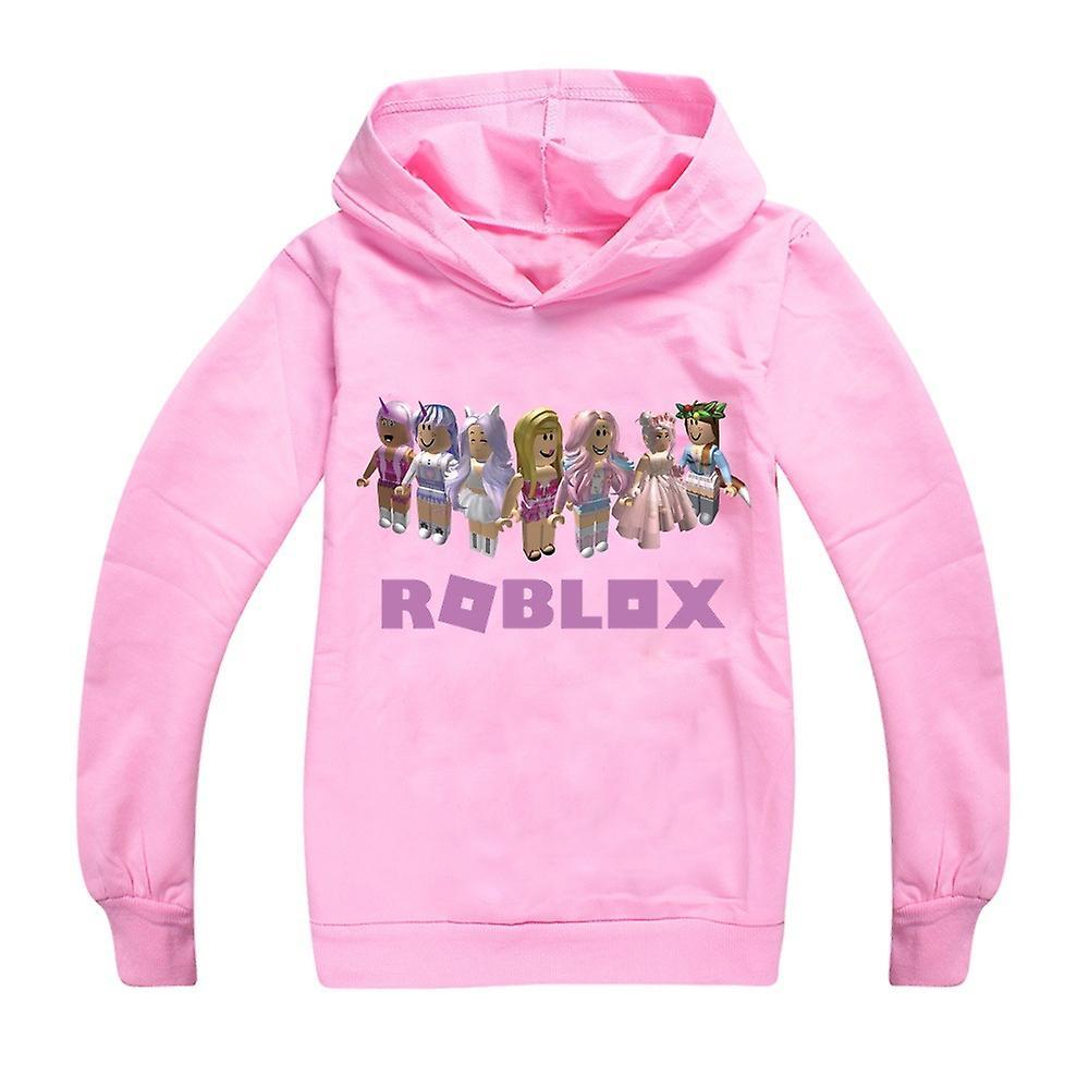 Jxlgv Kids Teens Roblox Sweatshirt Hoodies Hooded Pullover Tops Gifts 9-14 Years Pink 9-10 Years