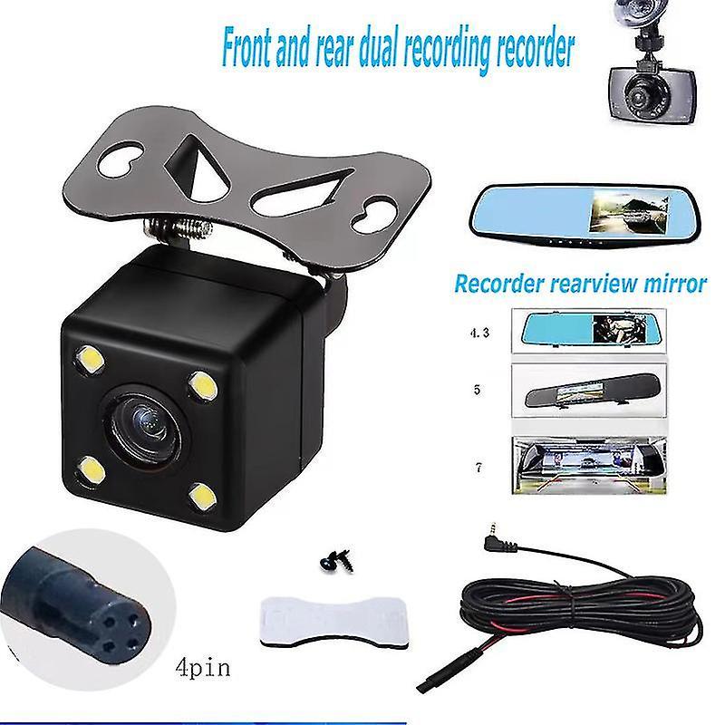 Heedy 4 Pin Hd Car Rear View Camera Wide Angle 170 Degree Parking Camera Reverse 4led Night Vision Video Camera For Car Accessories 4pin set