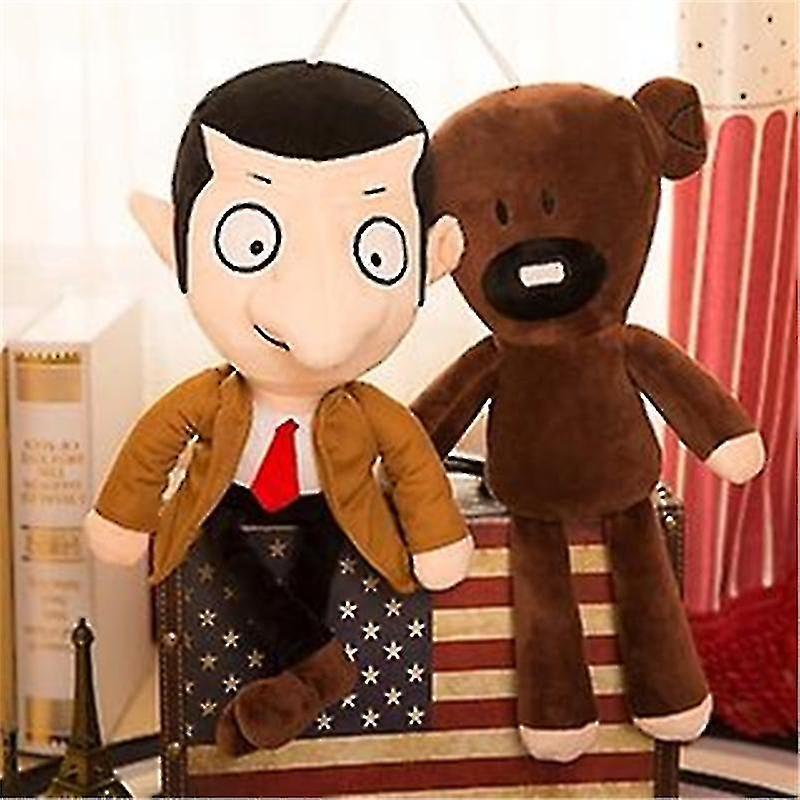 Zhenv 30cm Movie Mr Bean+teddy Bear Soft Doll Stuffed Animal Plush Toy Kids Gift [hy]