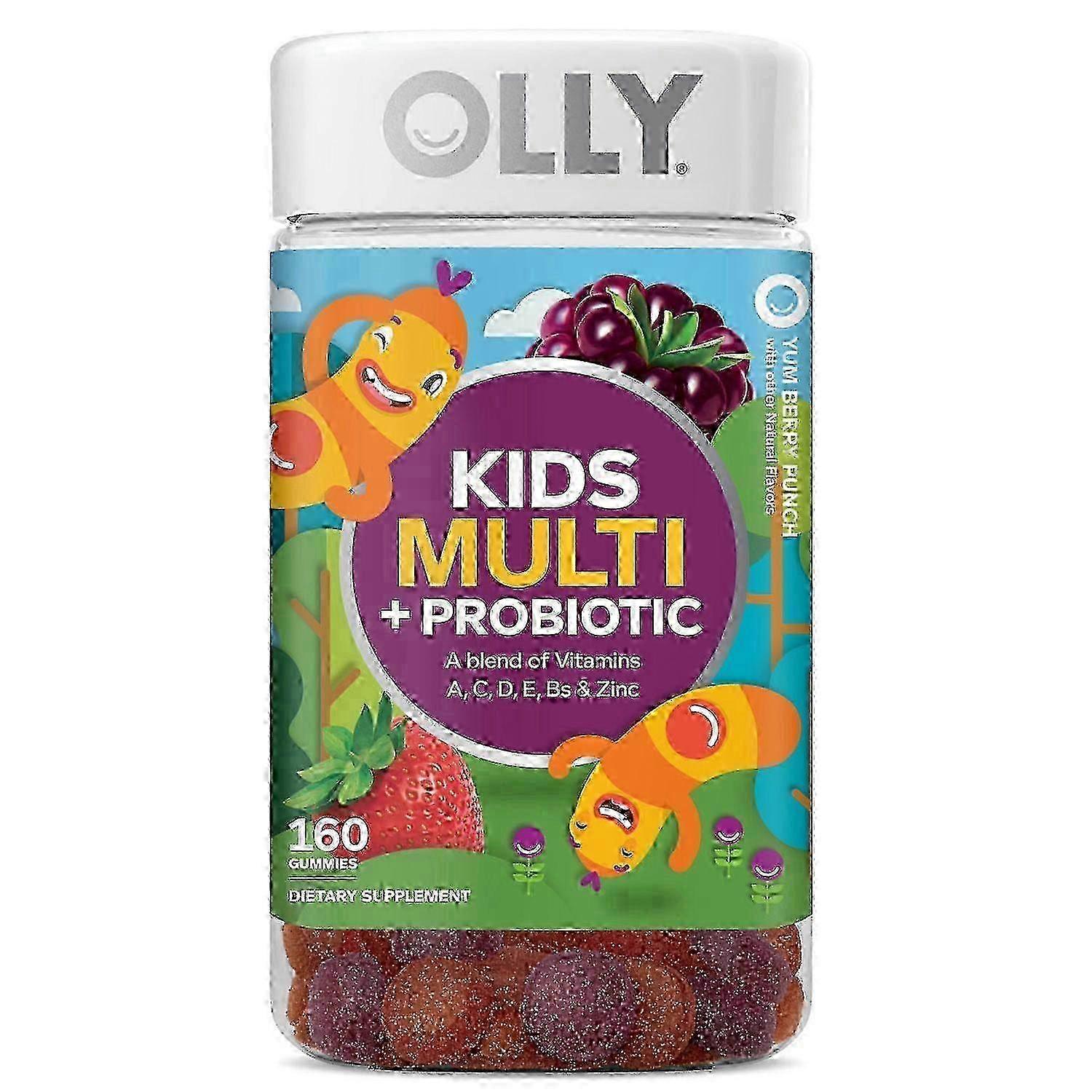 Olly Kids Multi + Probiotic Yum Berry Punch Vitamin Gummies, 160 Ea