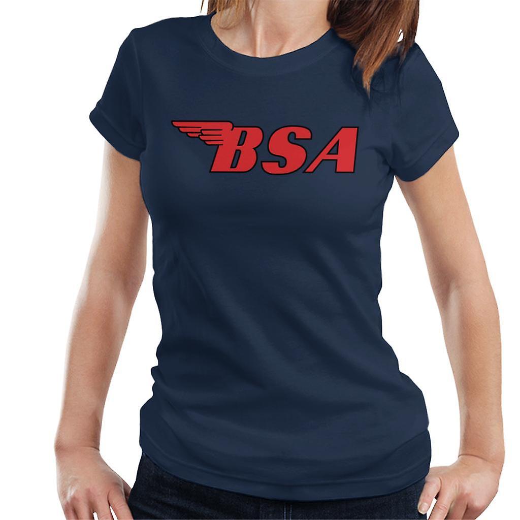 BSA Red Logo Women's T-Shirt Navy Blue X-Large