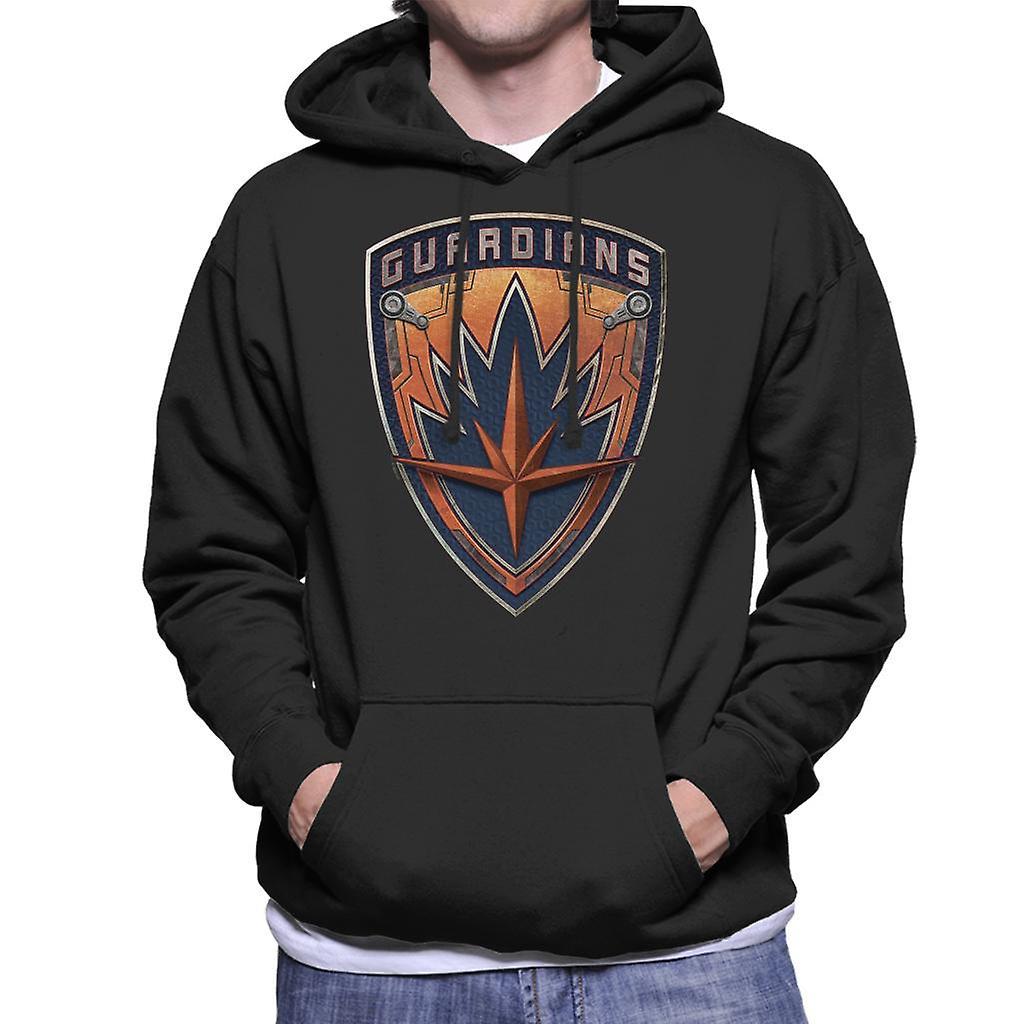 Marvel Guardians Of The Galaxy Vol 2 Shield Design Men's Hooded Sweatshirt Black Medium