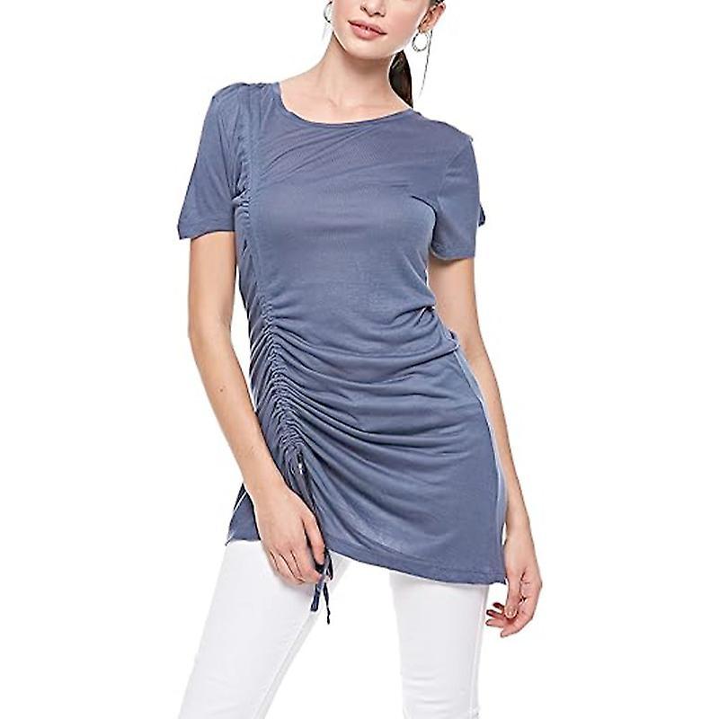 Brave Soul Diana Womens Short Sleeve Shirt Casual Tops Dra Indigo L