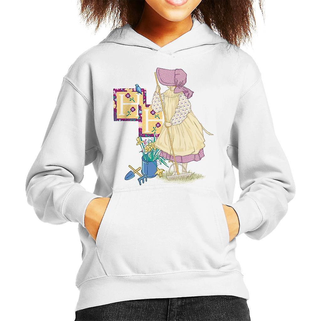 Holly Hobbie Gardening Kid's Hooded Sweatshirt White X-Large (12-13 yrs)