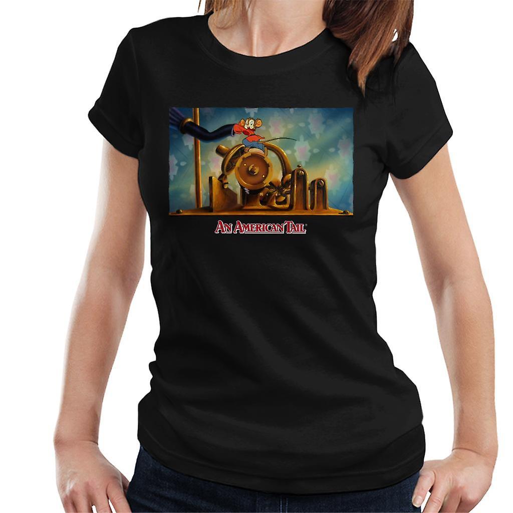 An American Tail Fievel Mousekewitz Running Women's T-Shirt Black XX-Large