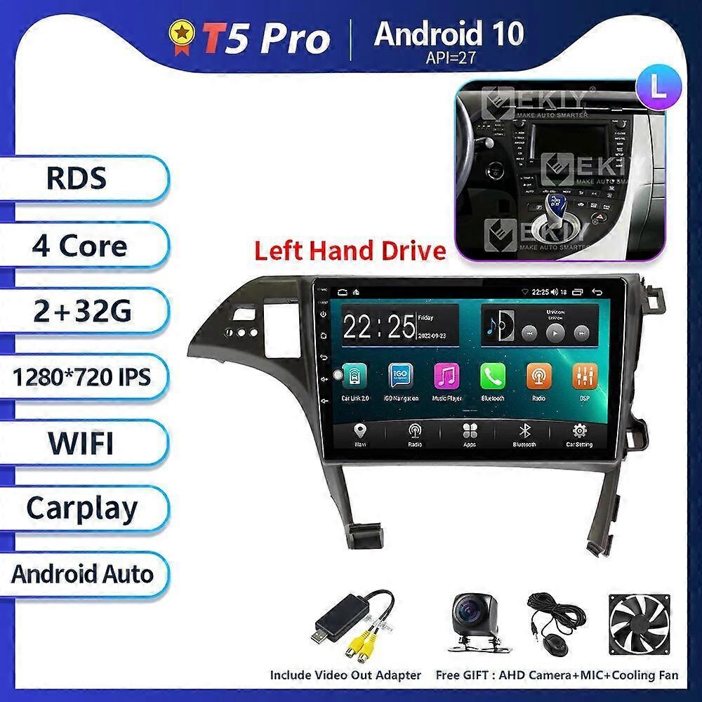 Redkid T8 Android 10 For Toyota Prius XW30 2009 - 2015 Car Radio Multimedia Video Player Navigation GPS Auto Caplay No 2 Din DVD T5 Pro 2G 32G LHD