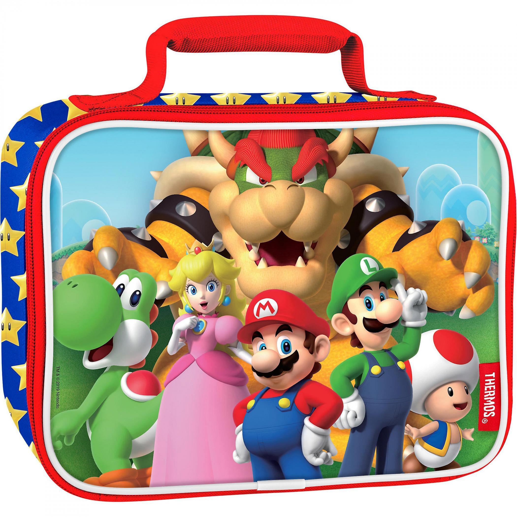 Video Games Super Mario Bros. Towering Bowser Thermos Insulated Lunch Box Multi-Color