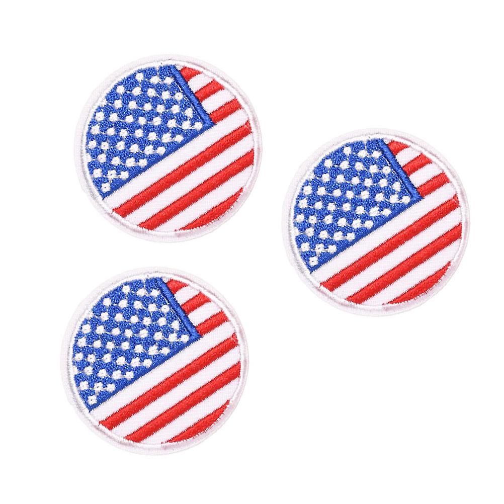 Tinksky 12 Pcs United States Flag American Flag Patches Cloth Usa Patch Sew Flag Applique Flag Appliques Fabric Stickers Clothing M