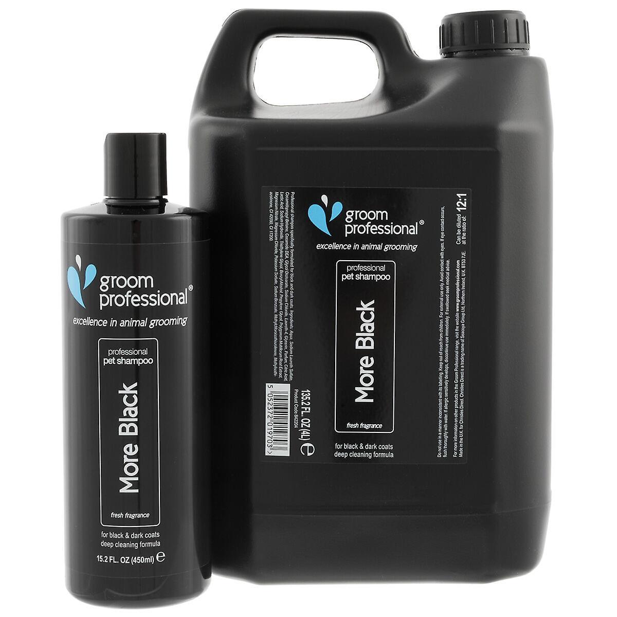 Groom Professional More Black Dog Shampoo - Enhances Dark Colours Does not apply 4 Liter