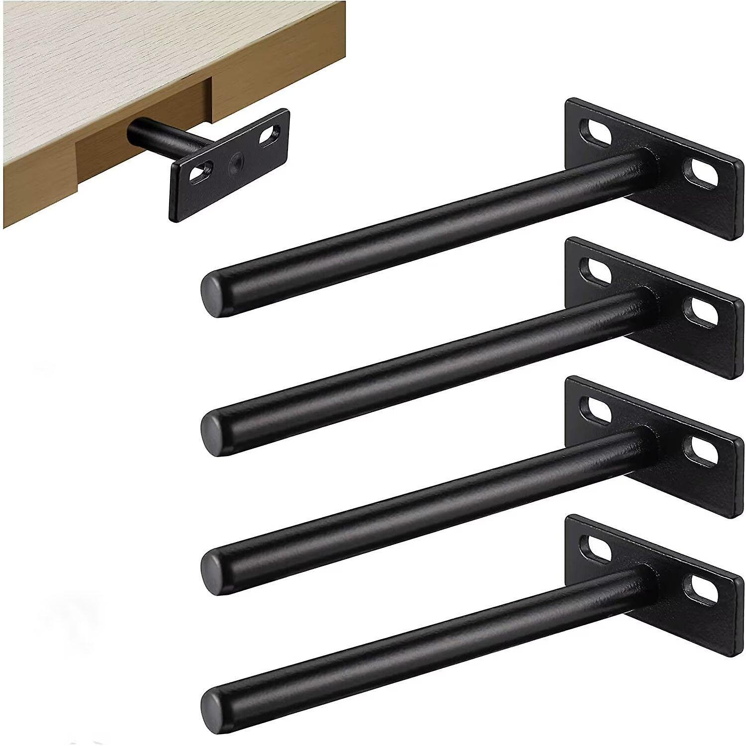 Pigeon 4Pcs Floating Shelf Bracket, Metal Invisible Shelf Bracket, Heavy Duty Hidden Shelf Bracket, Invisible Wood Shelf Bracket