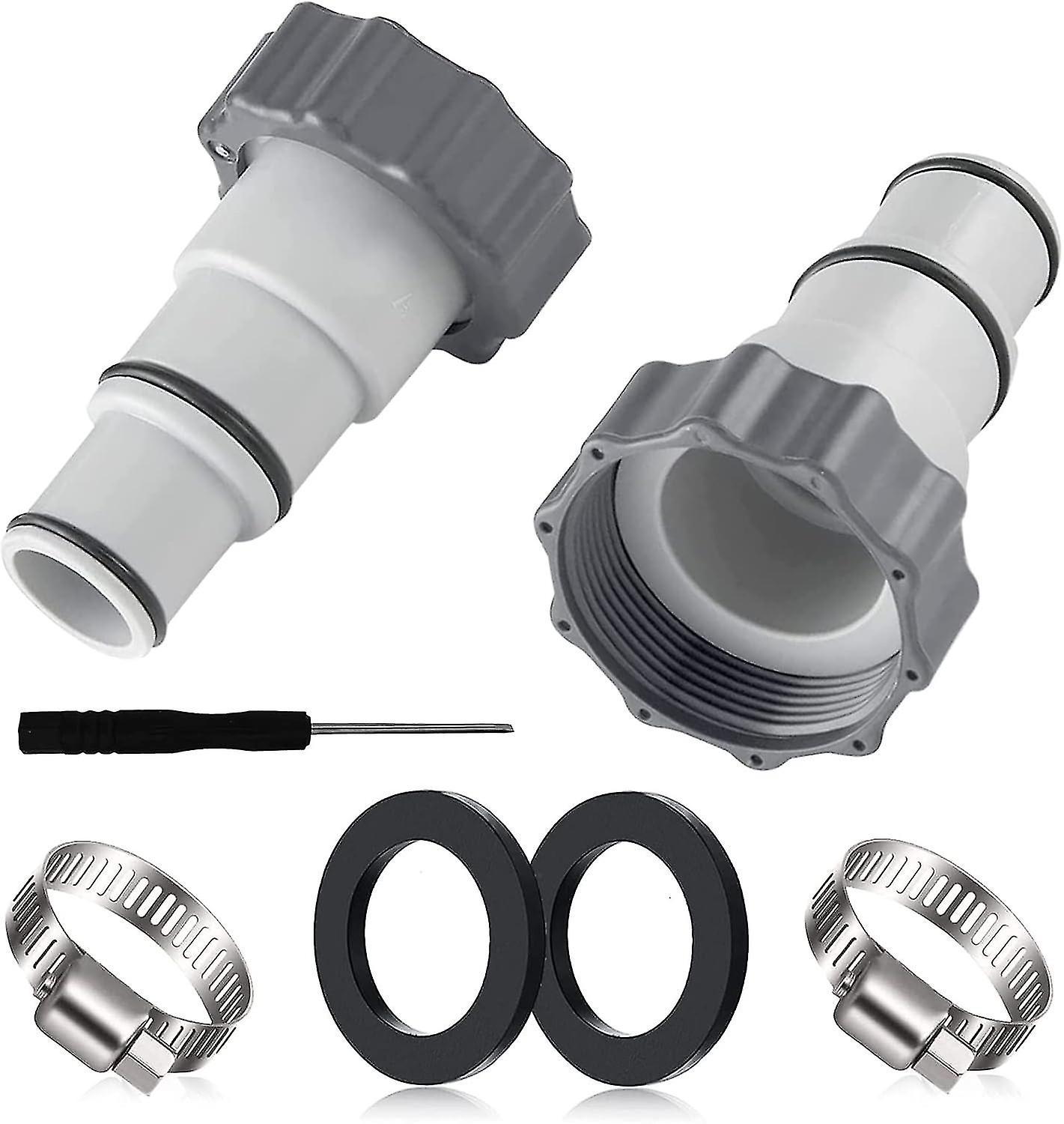 Jnnjv Replacement Swimming Pool Hose Adapter For Intex A Pump, Fitting For 32mm And 38mm Hose