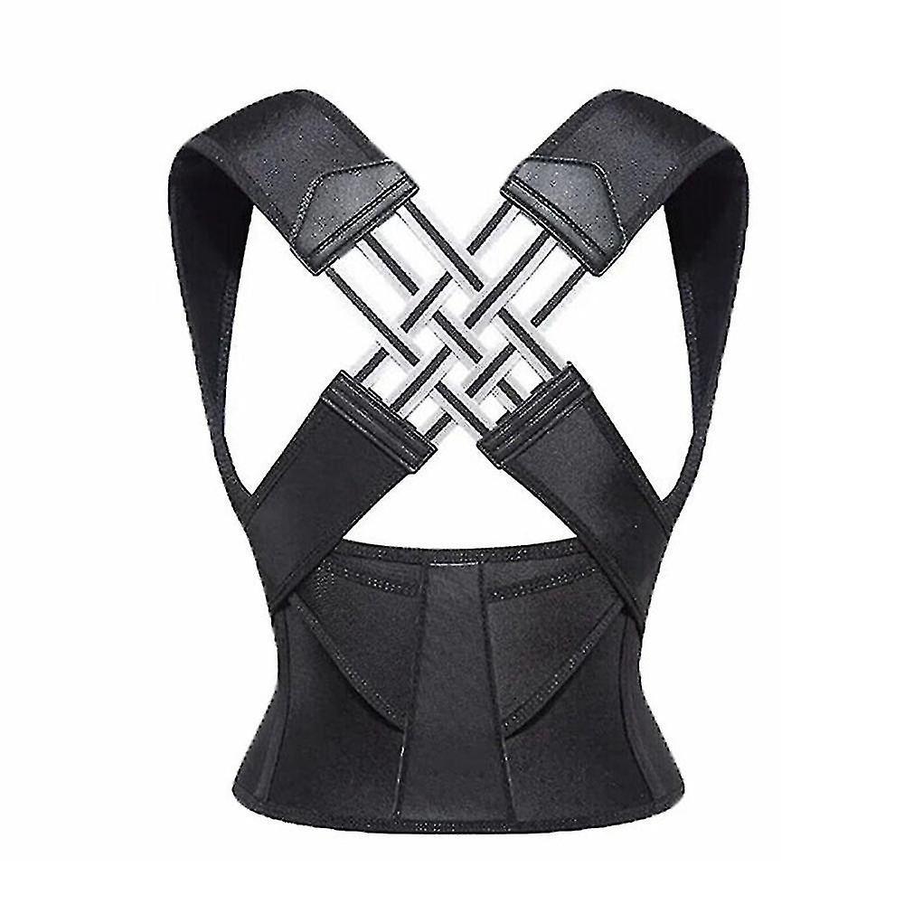 Joyy 2024 Adjustable Back Posture Corrector Belt Women Men Prevent Slouching Relieve Pain Posture Corrector L