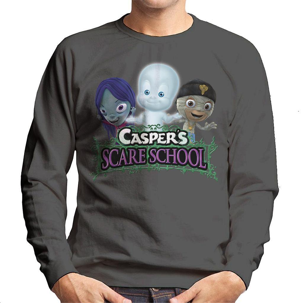 Casper The Friendly Ghost Scare School Men's Sweatshirt Charcoal XX-Large